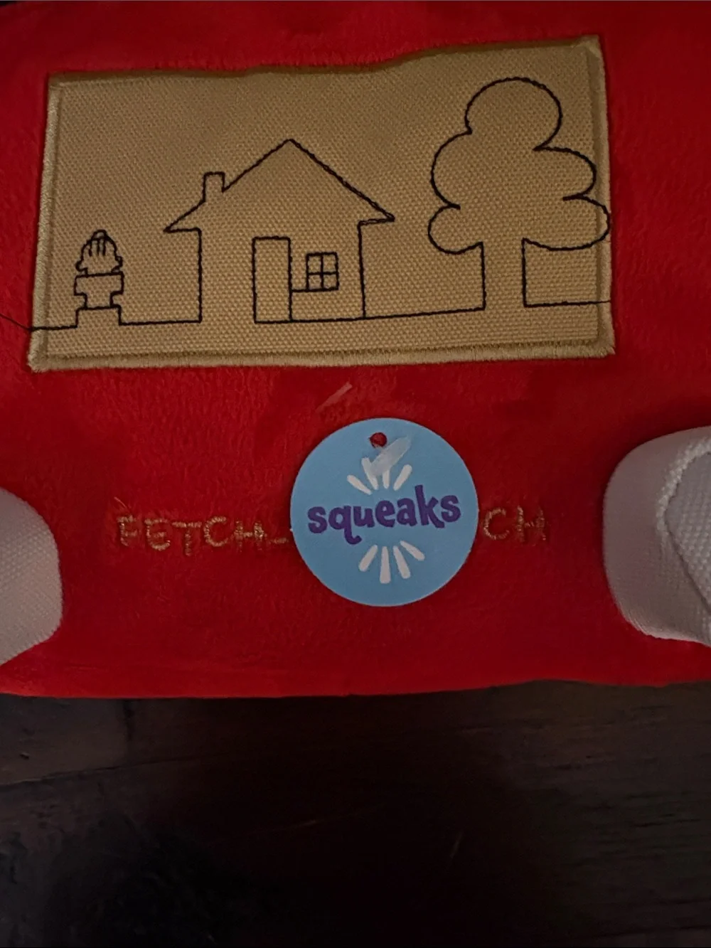 Woof & Whiskers Red Fetch-A-Sketch Plush Toy for Dogs